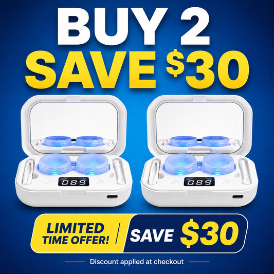 Ultrasonic Contact Lens Cleaner – Rechargeable Deep Cleaning Case