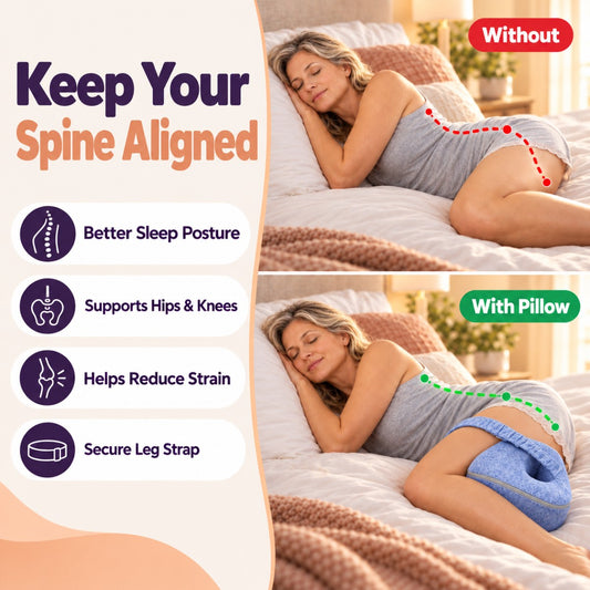 Contour Knee Pillow for Side Sleepers - Hip & Back Support
