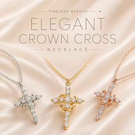 Crown Cross Necklace – Keep Your Faith Close