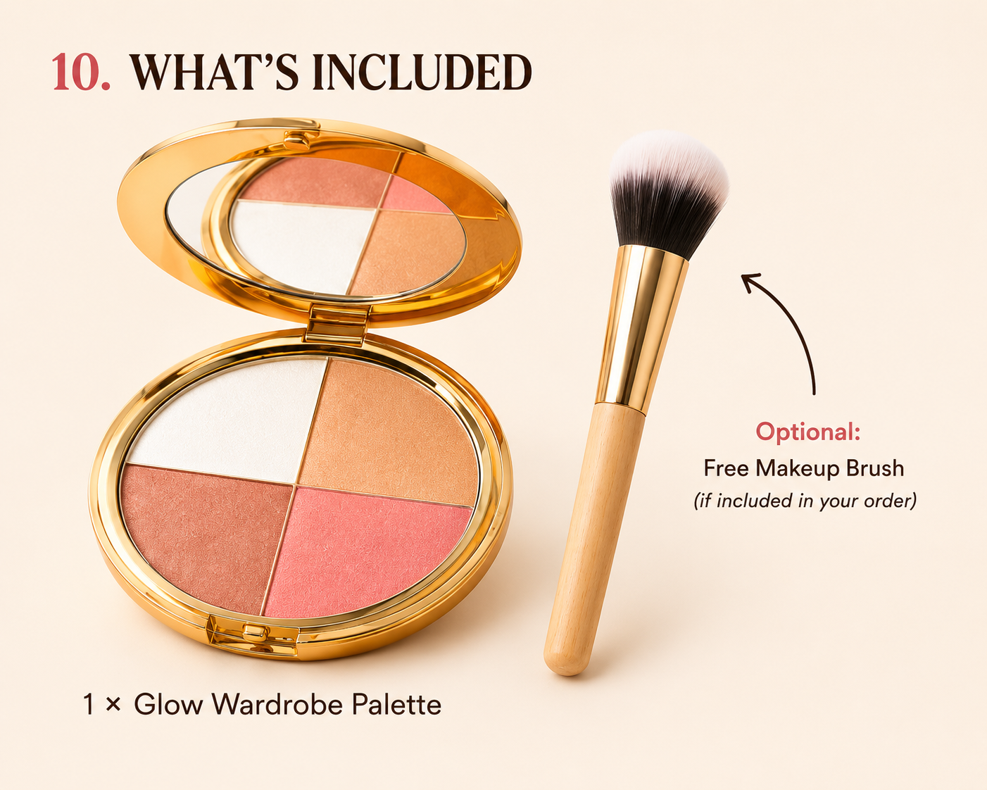 4-in-1 Glow Palette | Multi-Use Face & Eye Makeup Palette for Natural Everyday Radiance