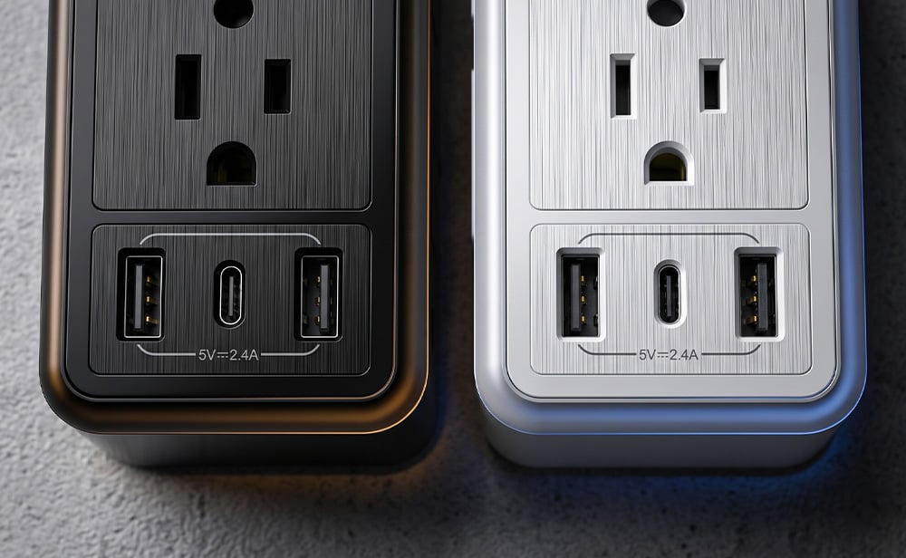 Transform One Outlet into a Stylish All-in-One Charging Station with Built-in Ambient Lighting
