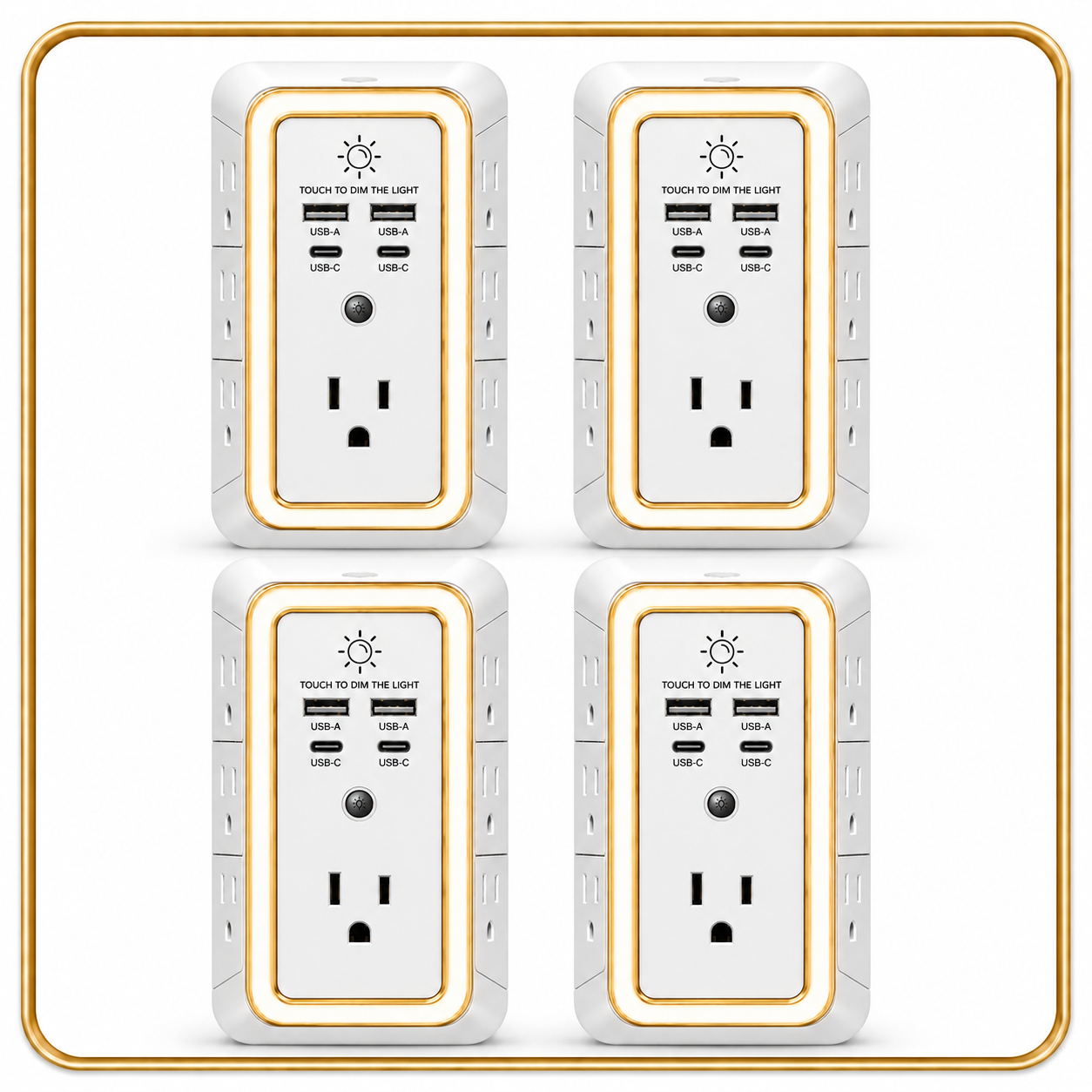 Transform One Outlet into a Stylish All-in-One Charging Station with Built-in Ambient Lighting