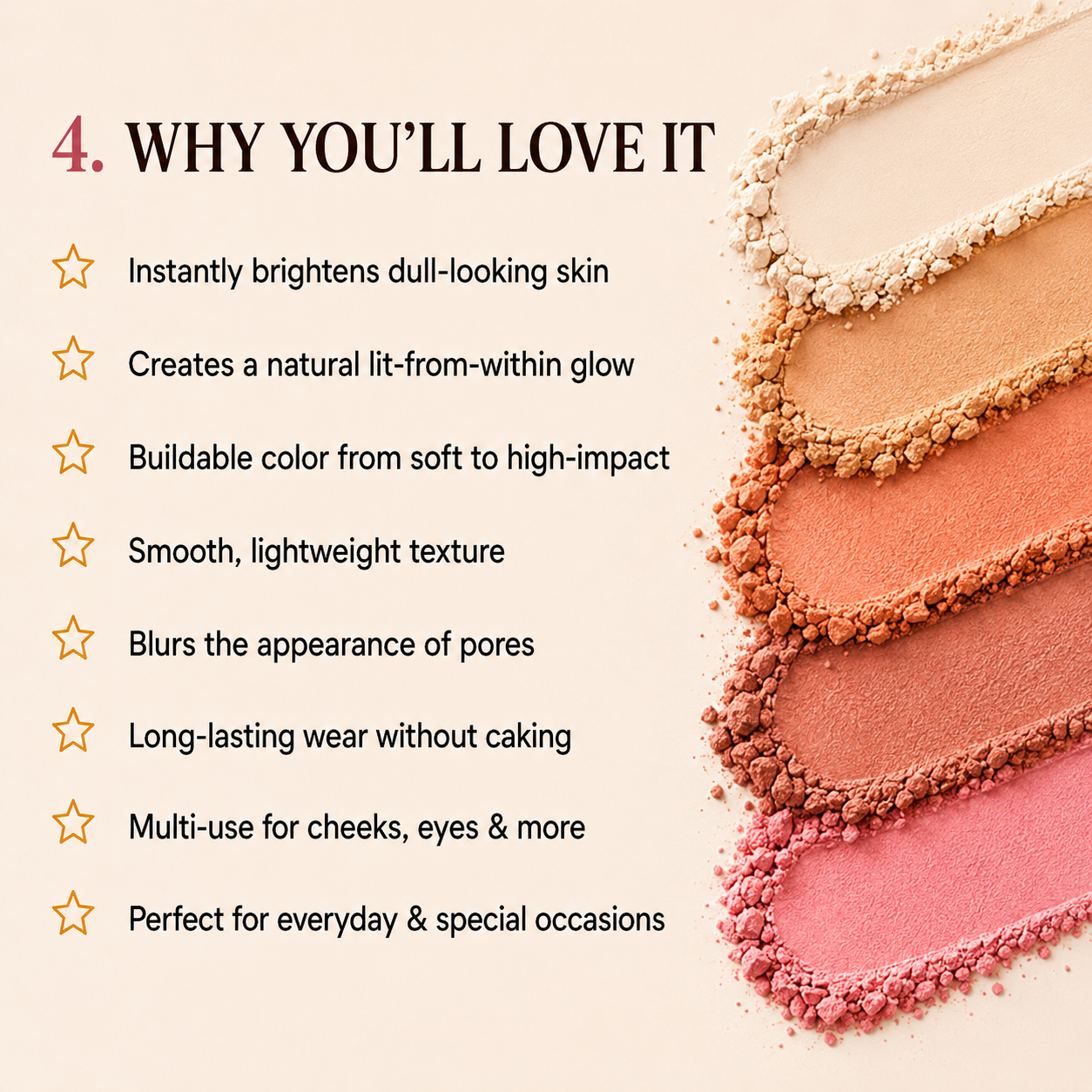 4-in-1 Glow Palette | Multi-Use Face & Eye Makeup Palette for Natural Everyday Radiance