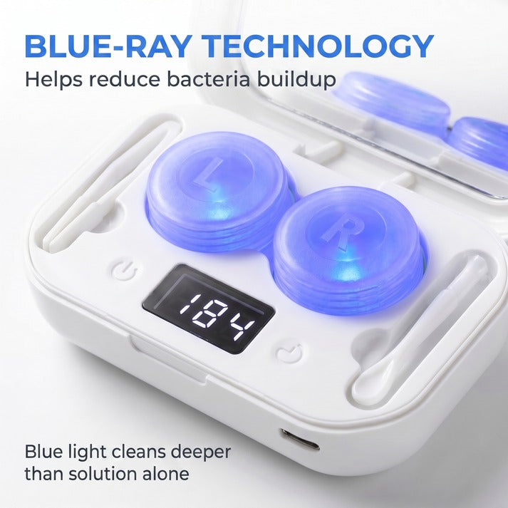 Ultrasonic Contact Lens Cleaner – Rechargeable Deep Cleaning Case
