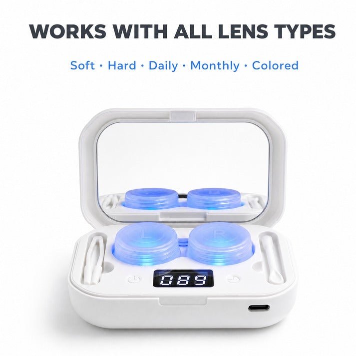Ultrasonic Contact Lens Cleaner – Rechargeable Deep Cleaning Case