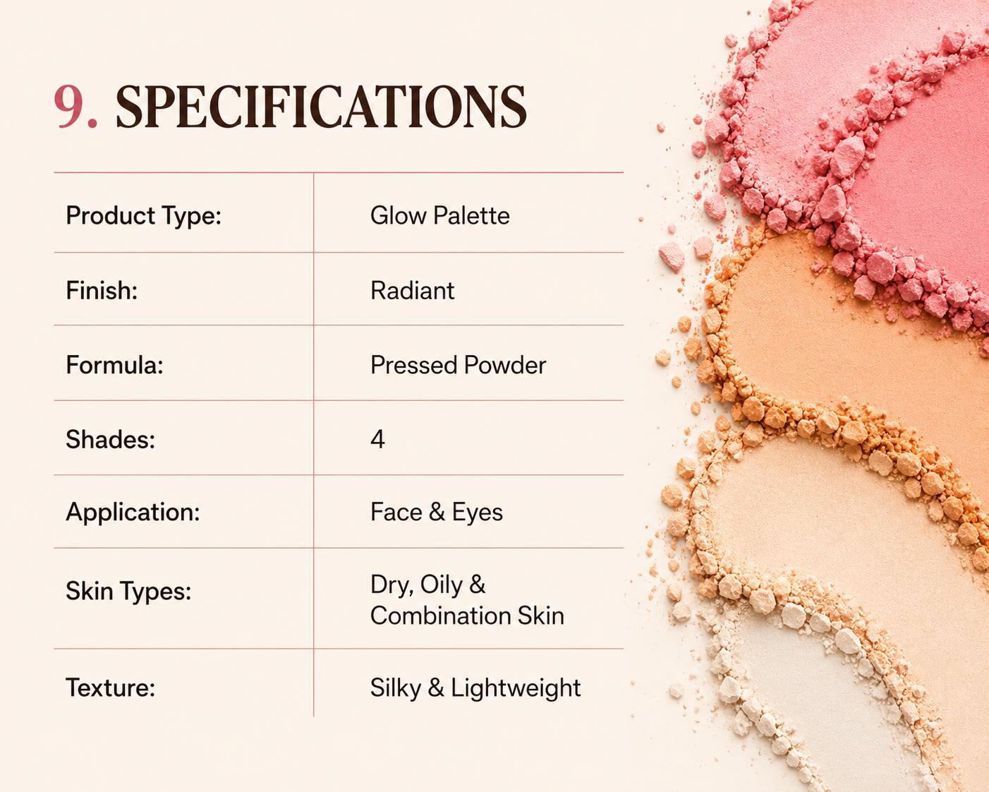 4-in-1 Glow Palette | Multi-Use Face & Eye Makeup Palette for Natural Everyday Radiance