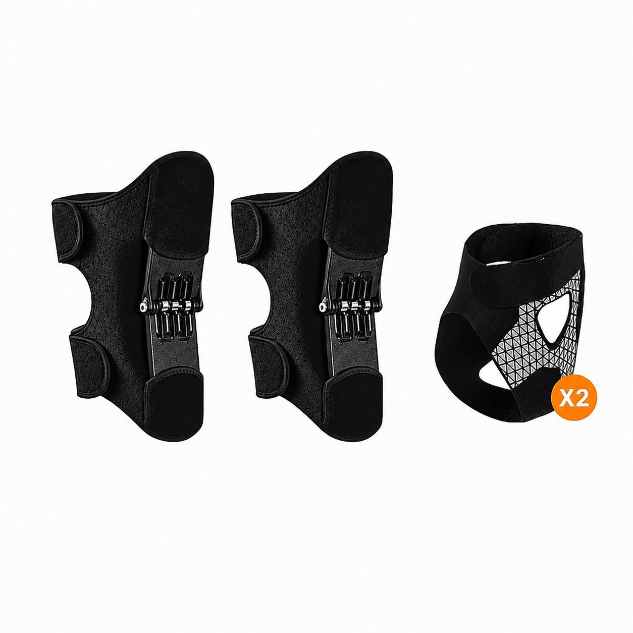 Spring-Assist Knee Booster – Adjustable Support Braces (2-Pack)
