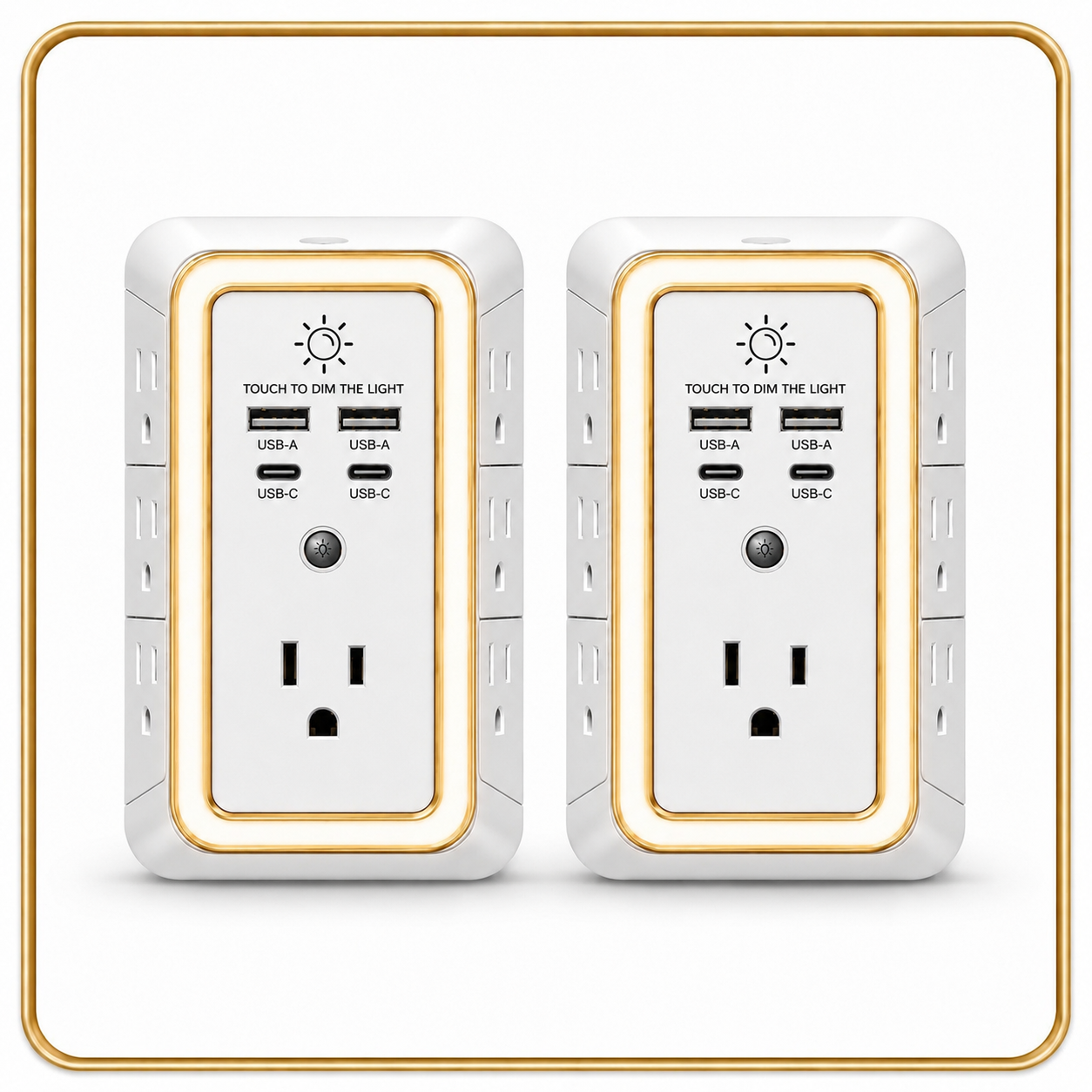 Transform One Outlet into a Stylish All-in-One Charging Station with Built-in Ambient Lighting
