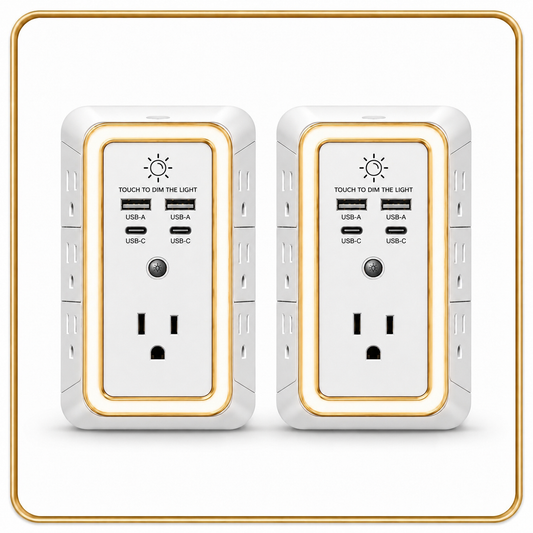 Transform One Outlet into a Stylish All-in-One Charging Station with Built-in Ambient Lighting