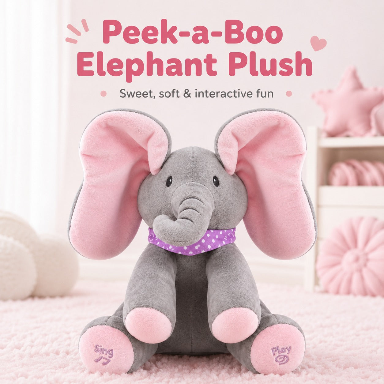 Peek-a-Boo Elephant Plush