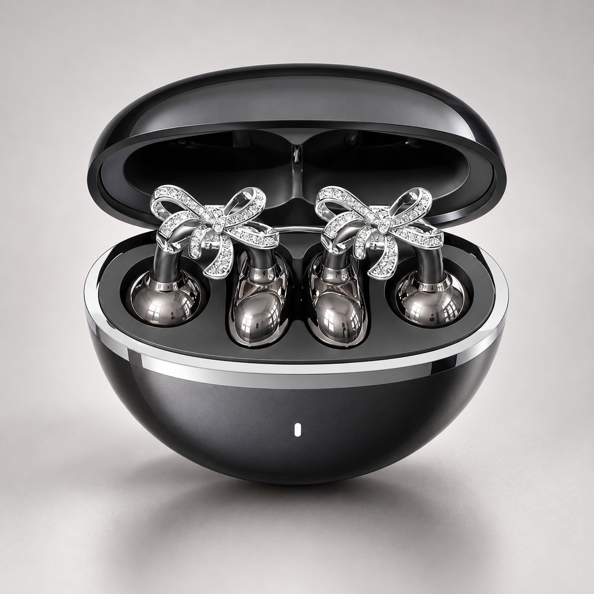Bow Charm Clip-On Earbuds