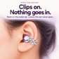 Open-ear fit of Bow Charm Clip-On Earbuds