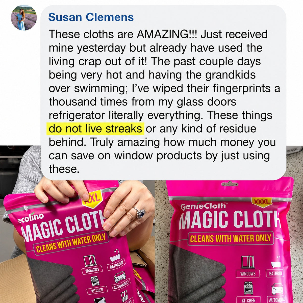 One Cloth, Just Water, Powerful Cleaning for Your Whole Home!