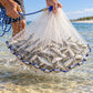 Easy Throw Bait Cast Net with Weighted Edge