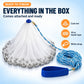 Easy Throw Bait Cast Net with Weighted Edge