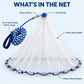 Easy Throw Bait Cast Net with Weighted Edge