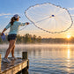 Easy Throw Bait Cast Net with Weighted Edge