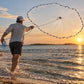 Easy Throw Bait Cast Net with Weighted Edge