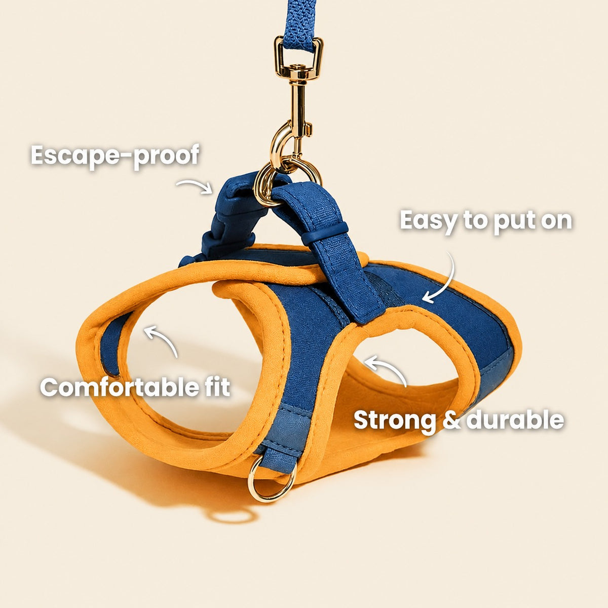 Escape-Resistant Cat Harness & Leash Set - Comfortable Adjustable Vest for Safer Outdoor Adventures