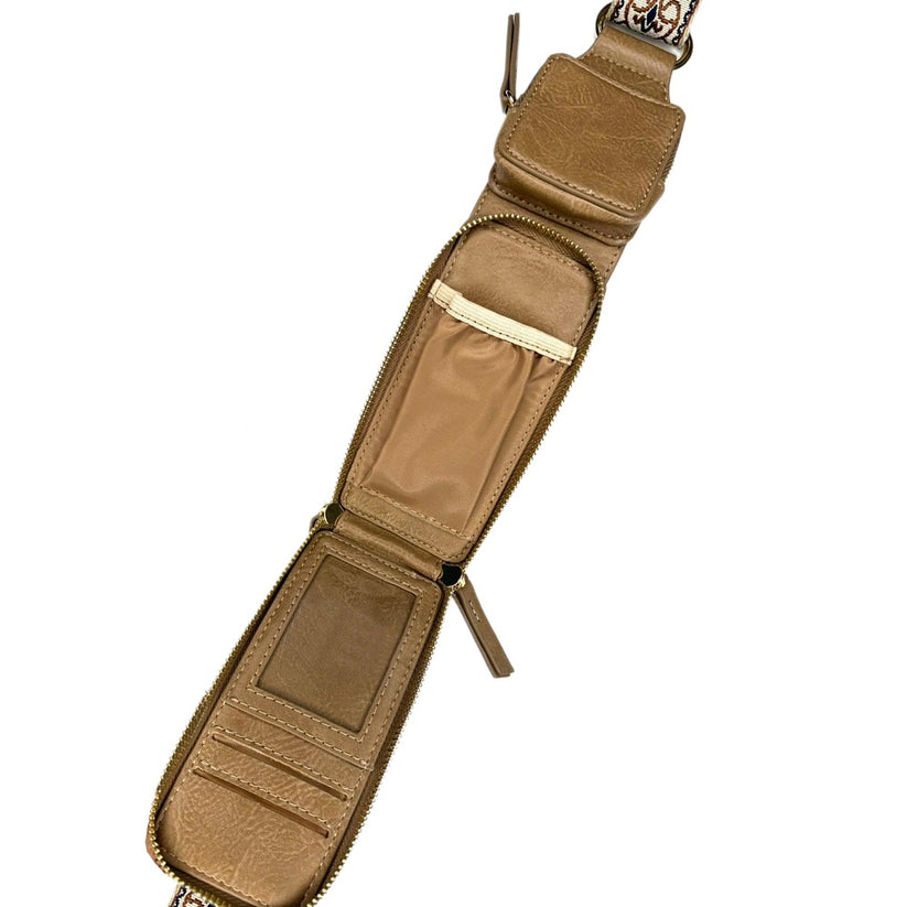 Hands-Free RFID Crossbody Phone Strap Wallet