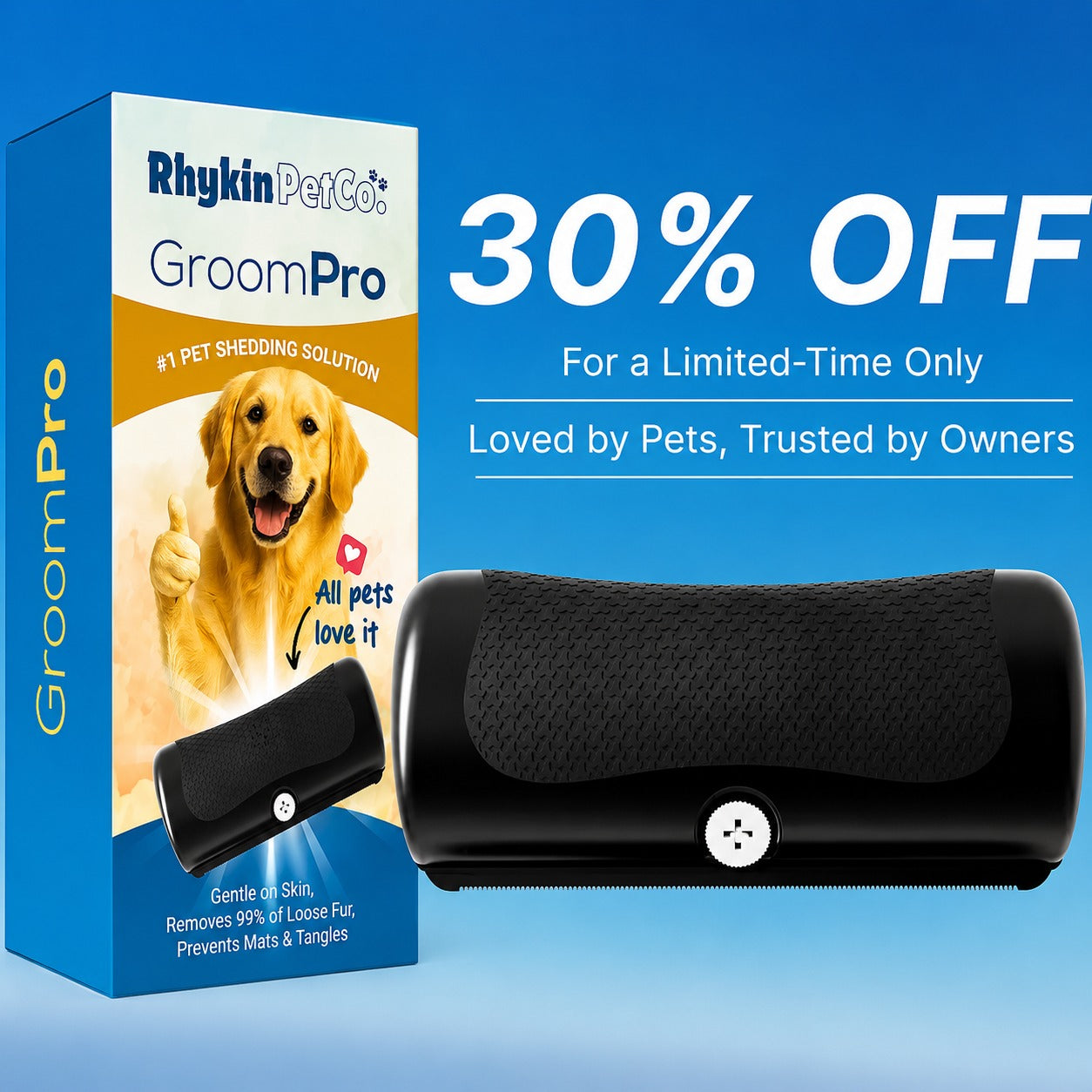 GroomPro™ Professional Dog Shedding Brush
