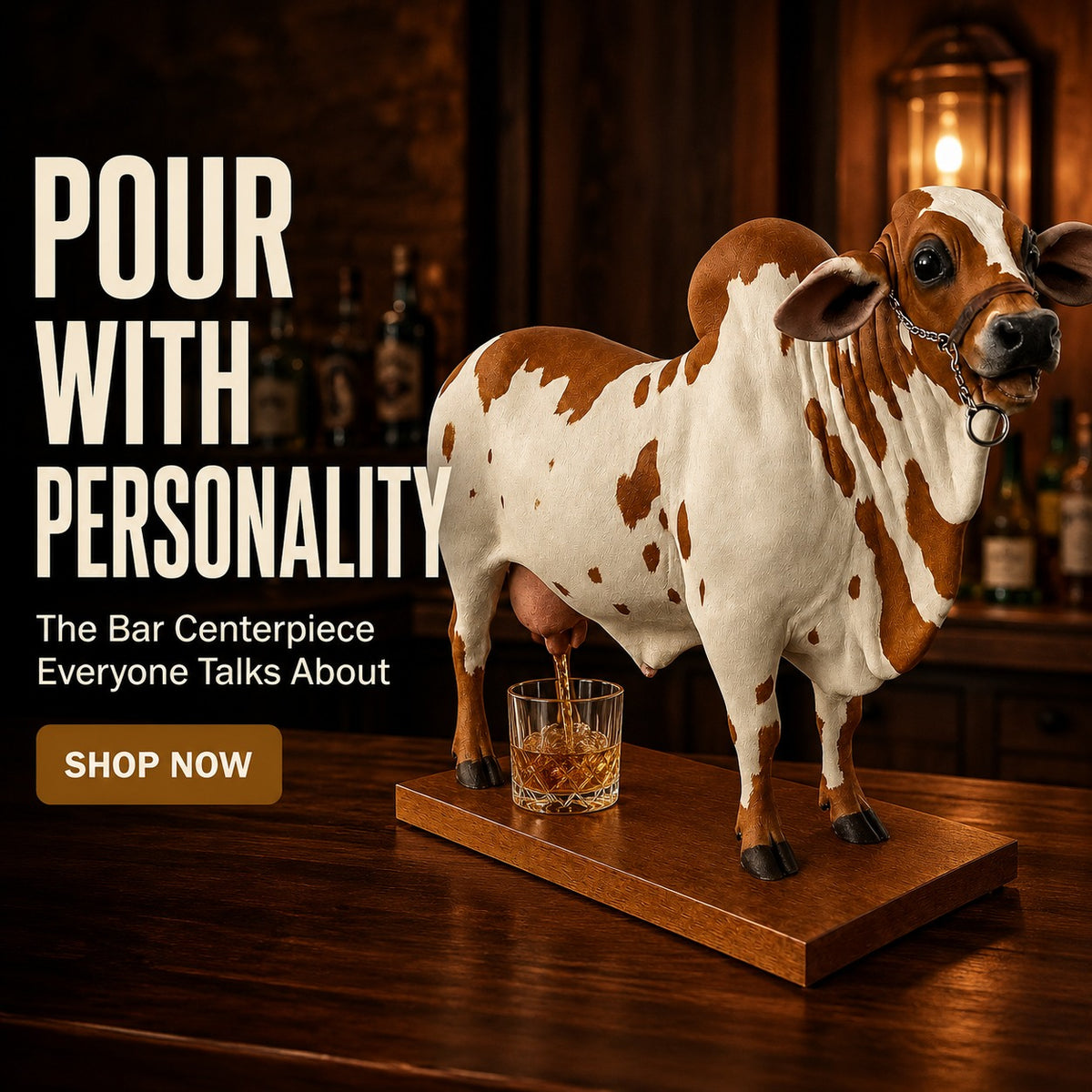 Nelore Bull Liquor Dispenser – A Fun, Eye-Catching Centerpiece for Your Home Bar