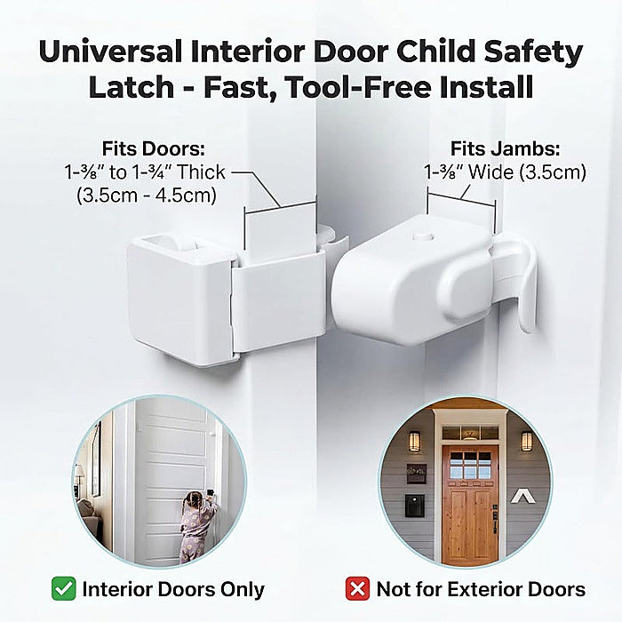Tool-Free Child Safety Door Lock