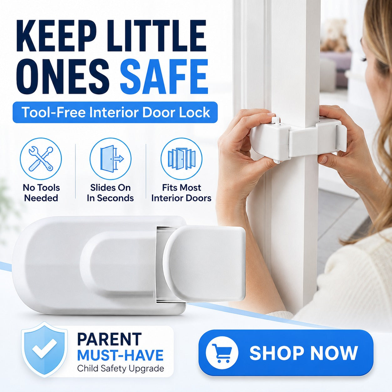 Tool-Free Child Safety Door Lock