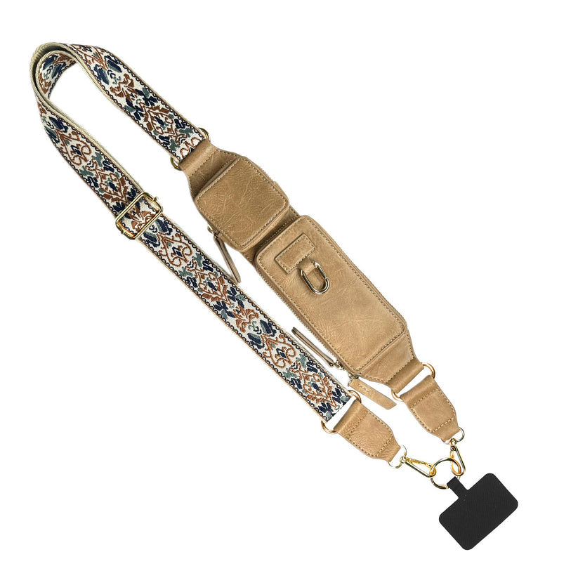 Hands-Free RFID Crossbody Phone Strap Wallet
