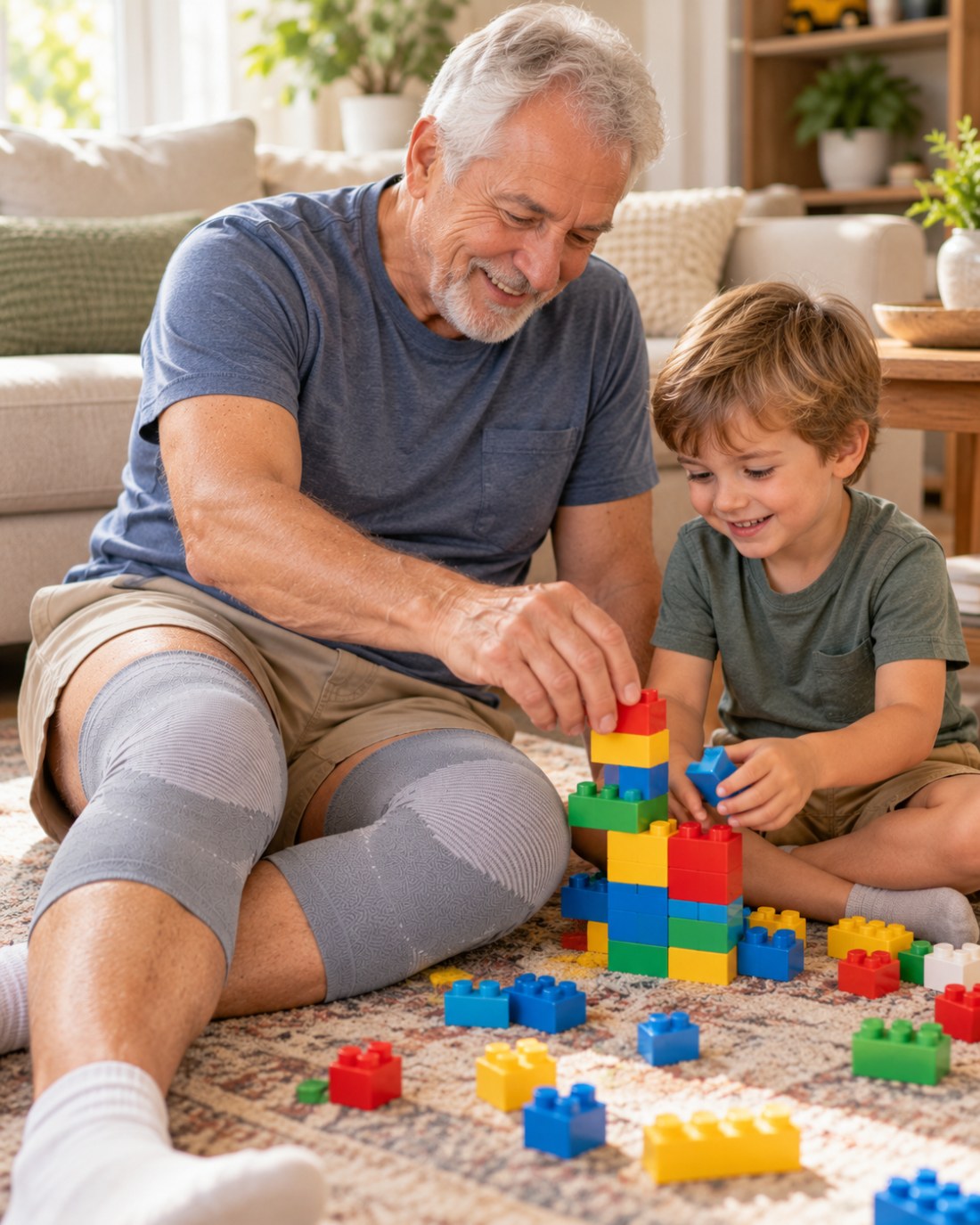 Playing with grandkids