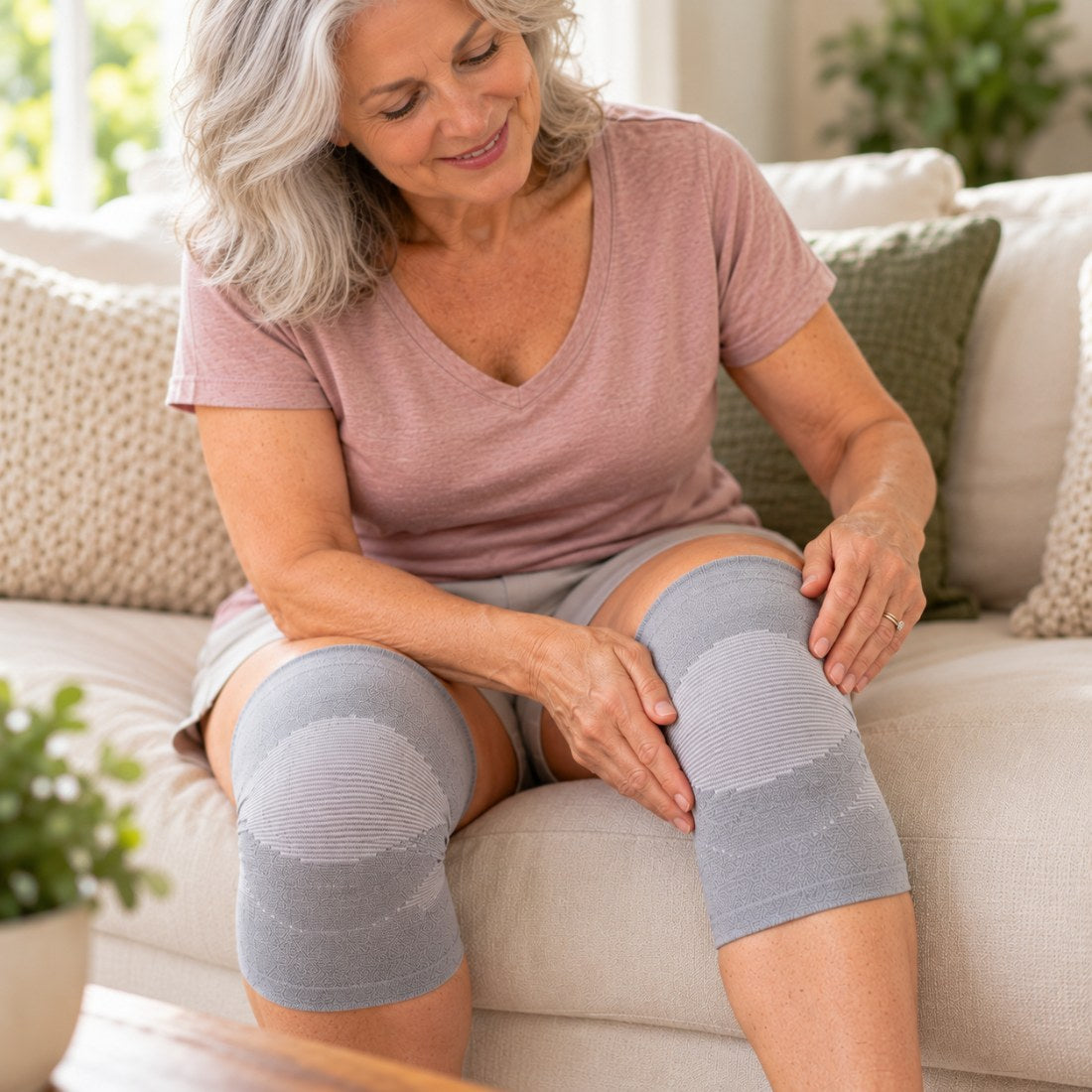 Step 3: center the band over your knee