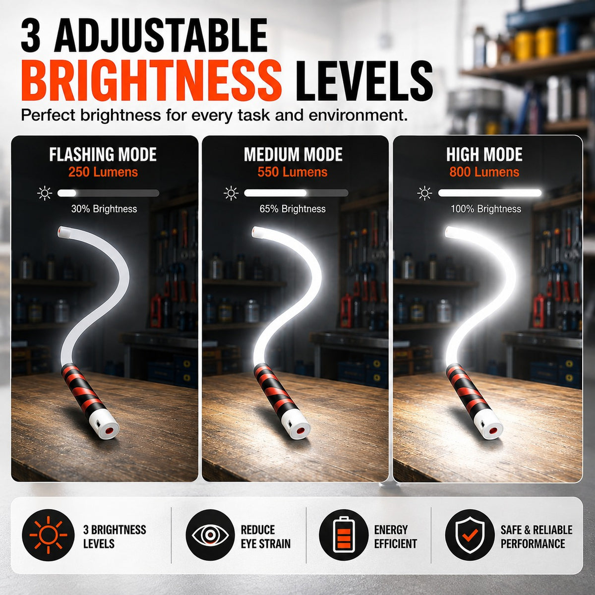 Flexible Hands-Free Work Light – Light Tight Spaces With Both Hands Free