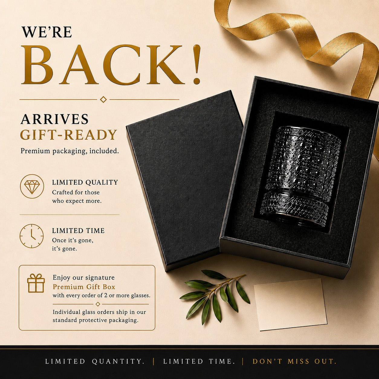 360° Kinetic Rotating Crystal Whiskey Glass
