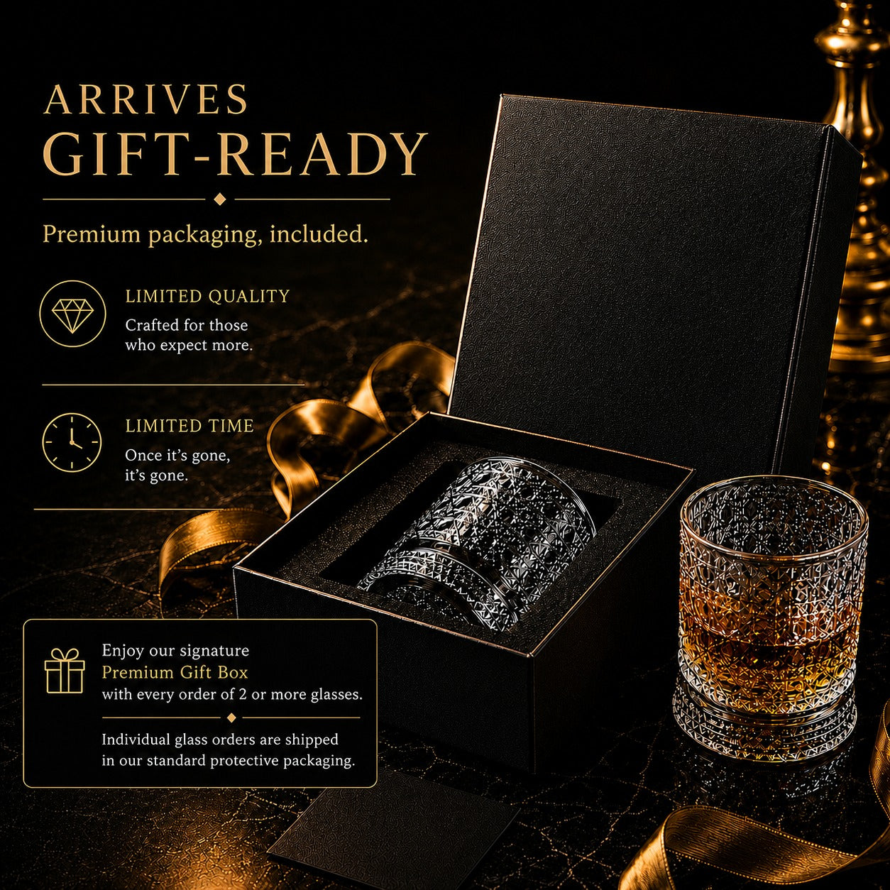 360° Kinetic Rotating Crystal Whiskey Glass