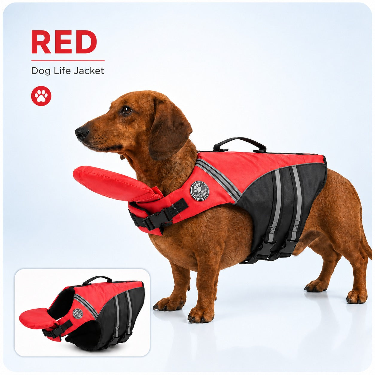 Dog Life Jacket with Chin Support