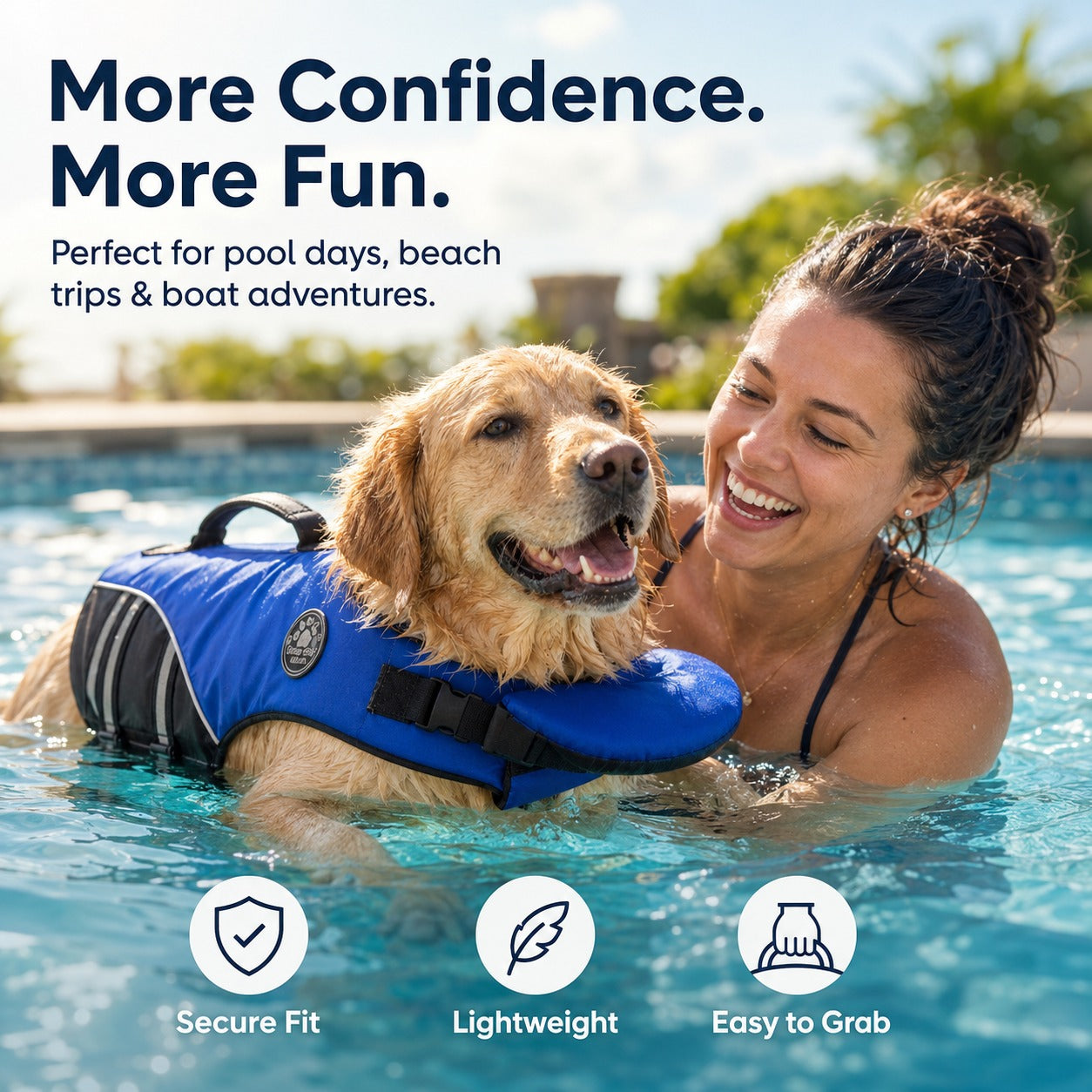 Dog Life Jacket with Chin Support