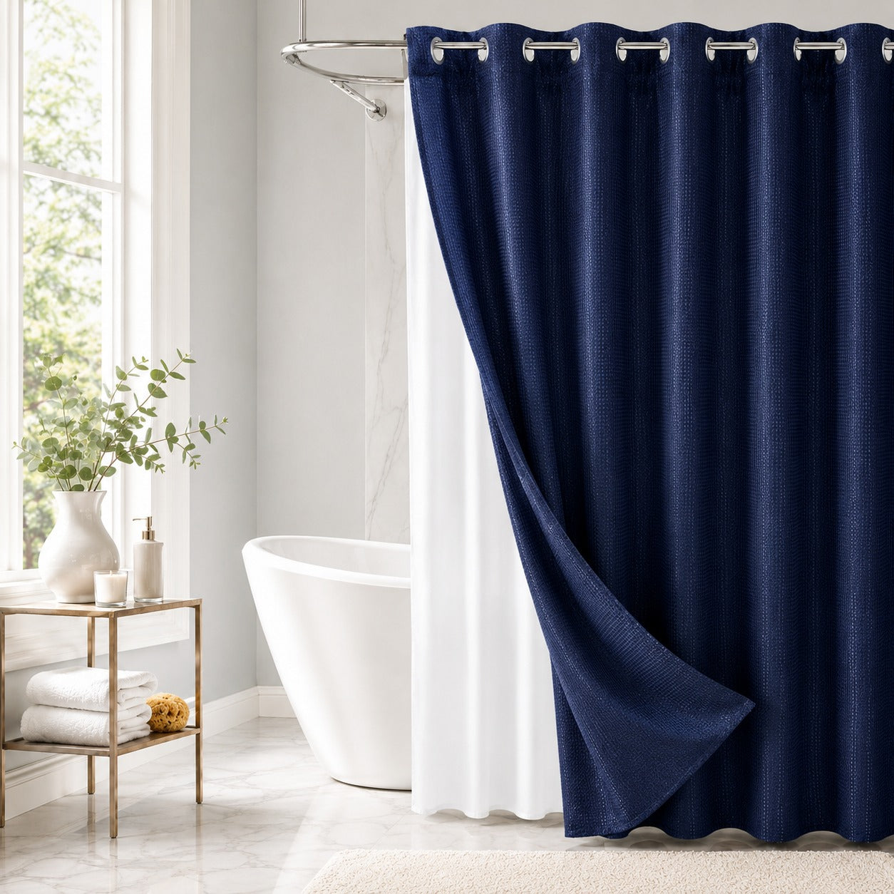 Snap-On Shower Curtain