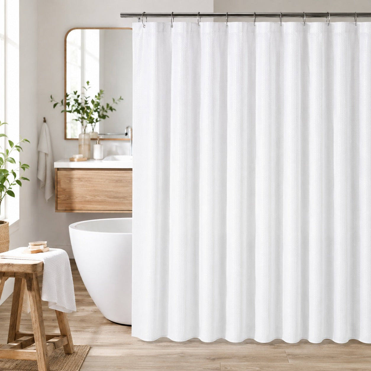 Snap-On Shower Curtain