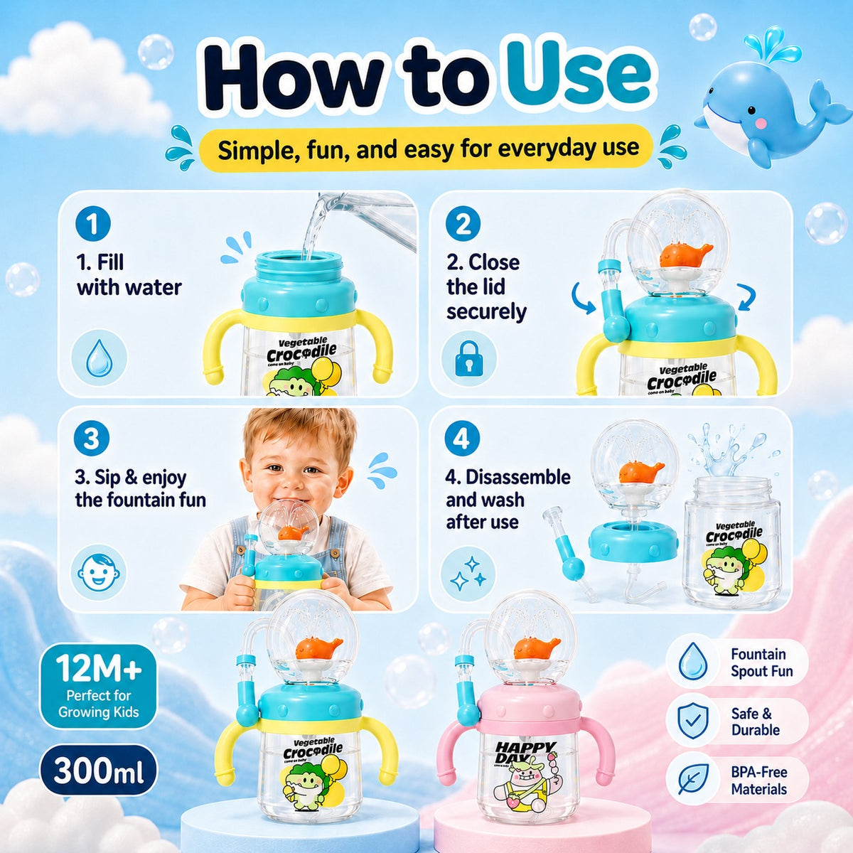 Fountain Sippy Cup – Make Every Sip More Fun