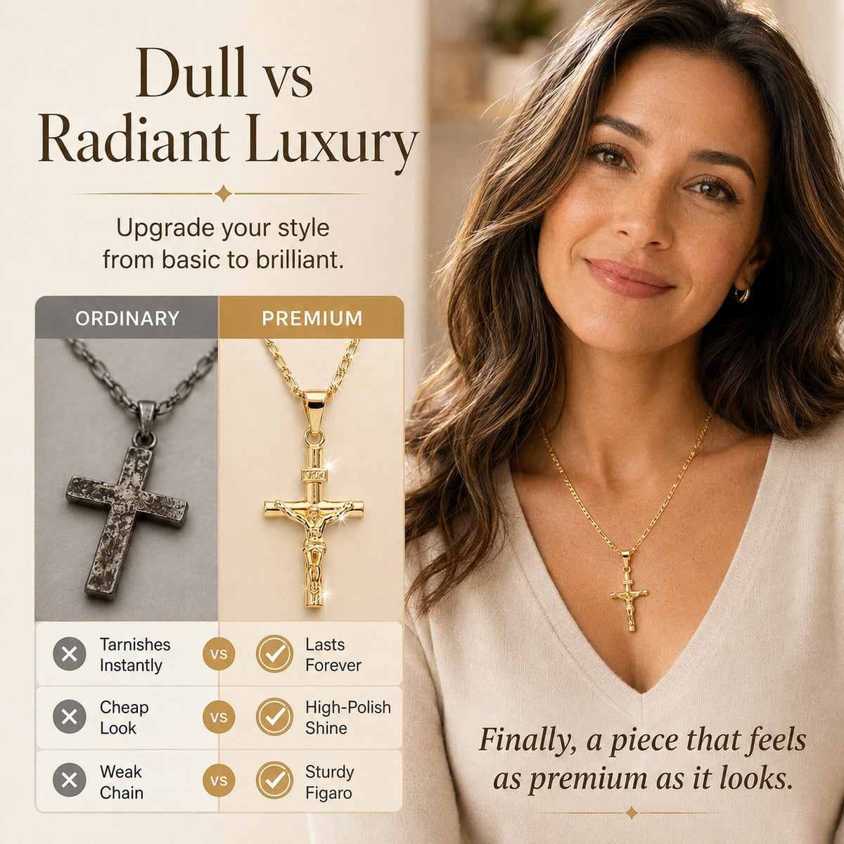 Sacred Grace INRI Crucifix Necklace – A Timeless Symbol of Faith