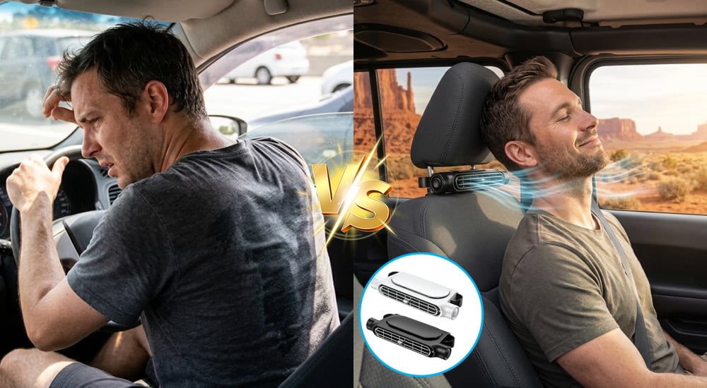 Hot Car? No Problem — Stay Cool with This Adjustable Seat Fan