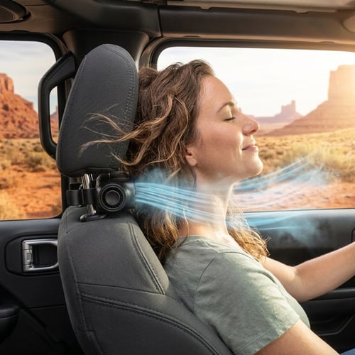 Hot Car? No Problem — Stay Cool with This Adjustable Seat Fan