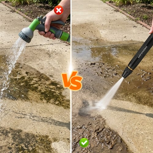 Heavy Duty Metal Hose Nozzle – Turn Your Garden Hose Into a Powerful Cleaning Tool