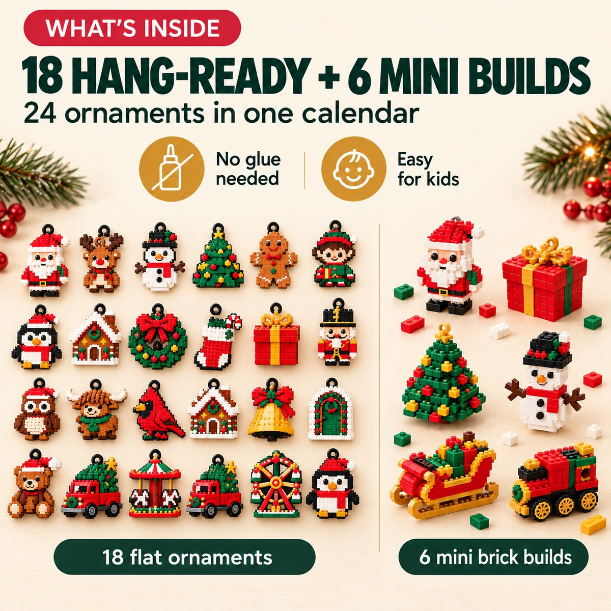 24-Day Christmas Ornament Advent Calendar