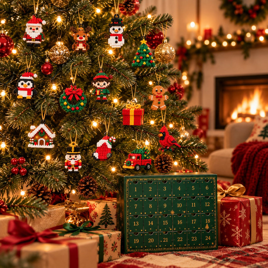 Christmas tree decorated with the ornaments